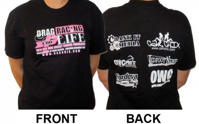 Car Chix Drag Racing for Life Breast Cancer Fundraiser Event Shirts