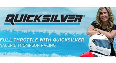 Valerie Thompson Racing Partners with Quicksilver Powersports Lubricants