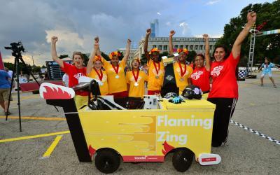 Local Girls Use STEM to Turn Recycled Refrigerators into Solar-Powered Racecars