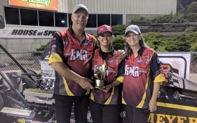 Rachel Meyer Steers Her Meyer Truck Center Dragster To Her First Win at Home Track in Topeka, KS