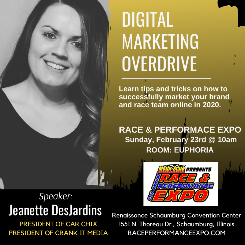 digital marketing overdrive-marketing-jeanette desjardins-car chix-crank it media
