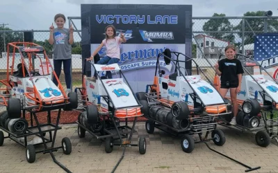 All three of Jacob Goede’s daughters are learning from their national champion dad and other female racers at Elko Speedway